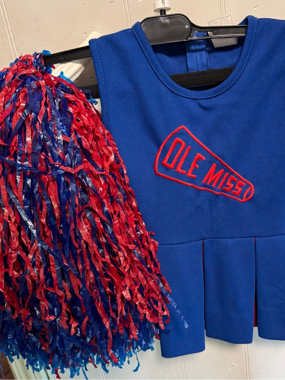 Ole Miss toddler Girls' Blue Cheer Dress Top with Red Logo